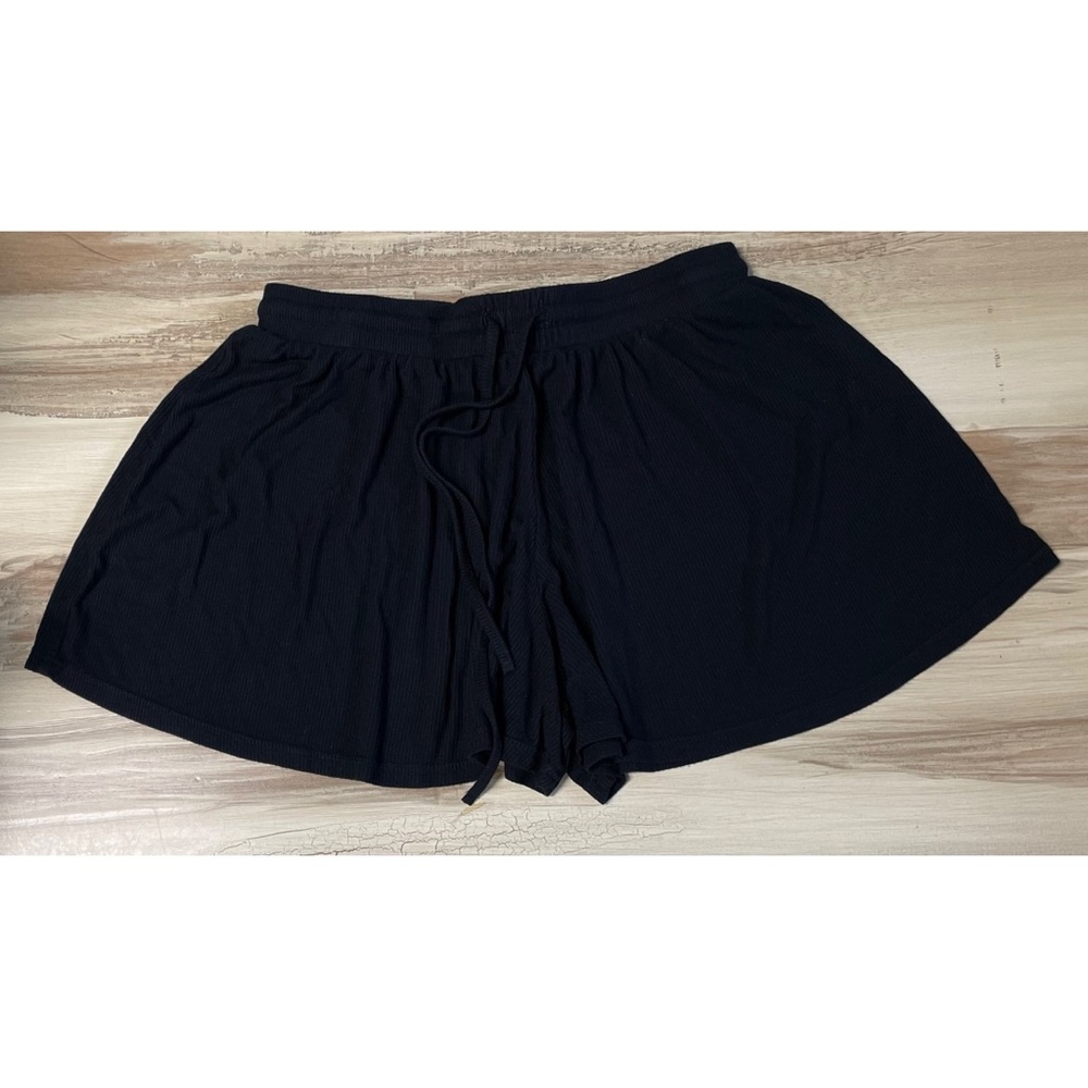 Fashion Nova Ribbed High Rise Lounge Shorts Black Size M - Picture 2 of 6